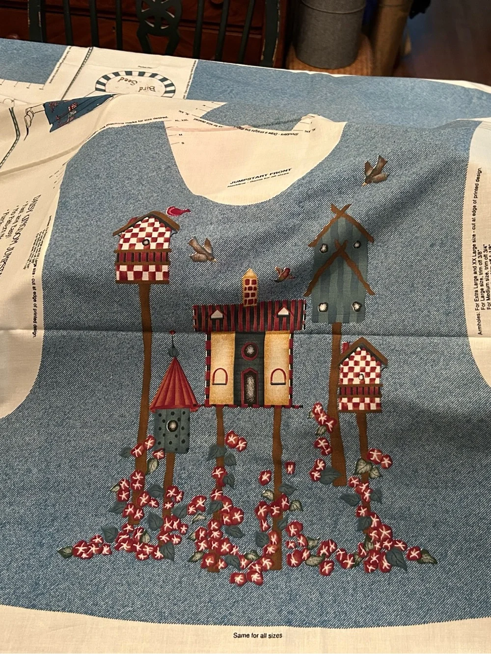 Daisy Kingdom Jumpstart instant Jumper Bodice Cut & Sew Fabric S-XL  Country